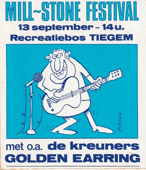 Golden Earring show ticketSeptember 13 1981 Tiegem (Belgium) - Open Air Mill-stone festival